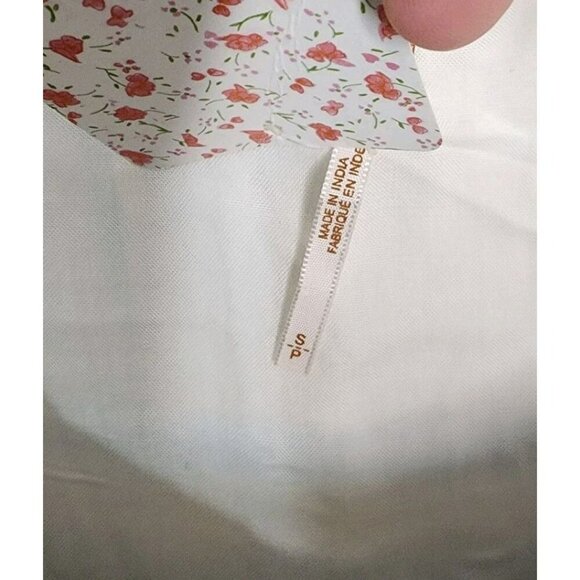 Free People Barcelona Plaid Mini Dress Women Sz Small Metallic Shimmer Ivory - Picture 3 of 7